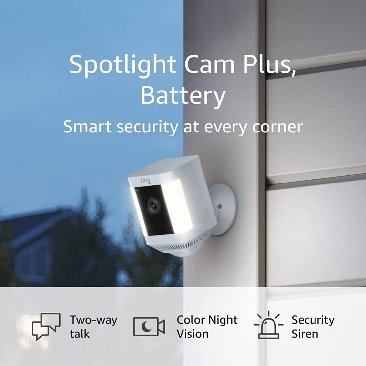 Ring Spotlight Cam Plus Battery - White - Image 2