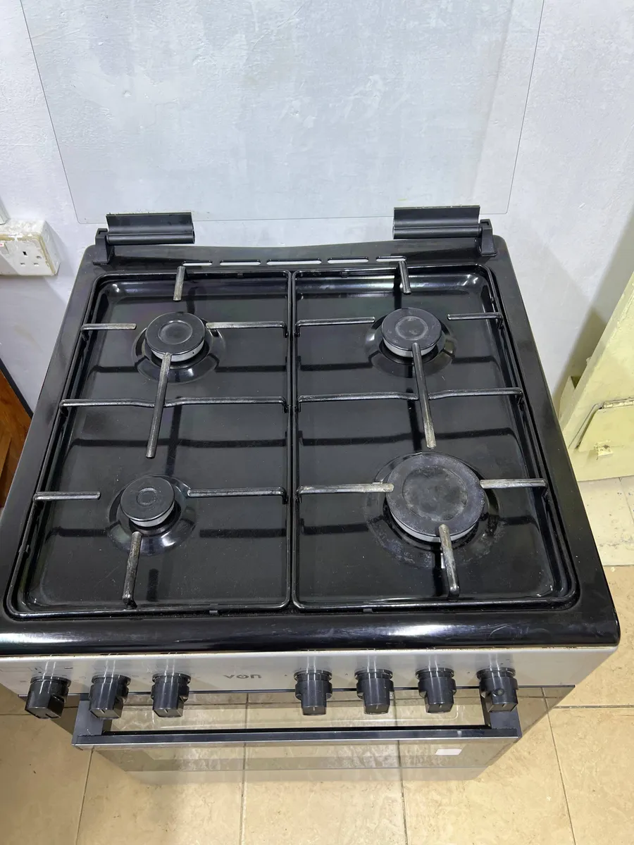 VON VCF664061FSX Freestanding Cooker – 4 Gas Burners + Electric Oven, Cast Iron Pan Support, Flame Failure Device - Image 4