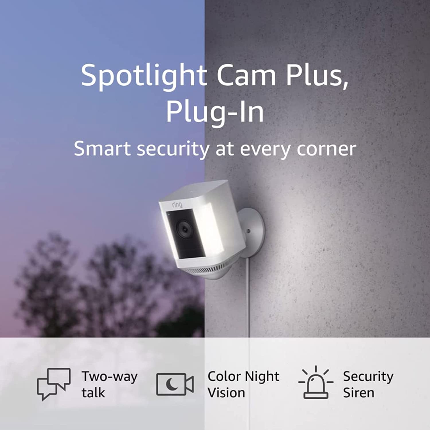 Ring Spotlight Cam Plus Plug-in - White - Image 2
