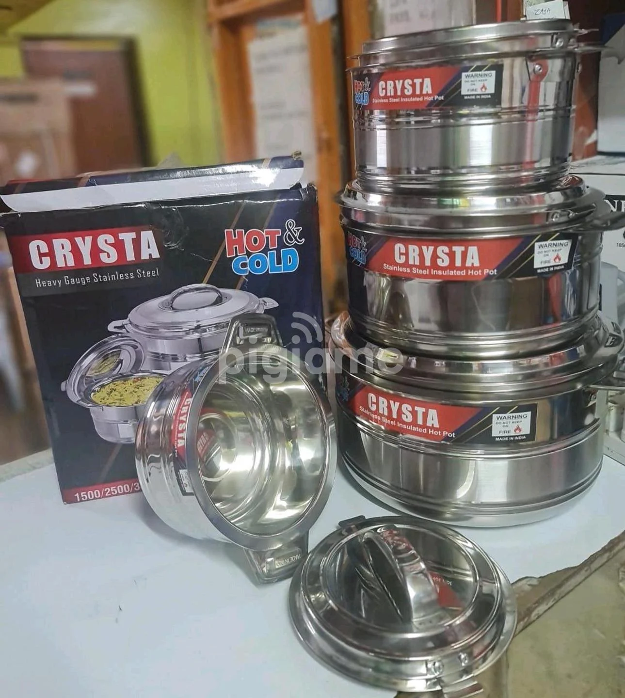 4pcs CRYSTA stainless Steel hotpot