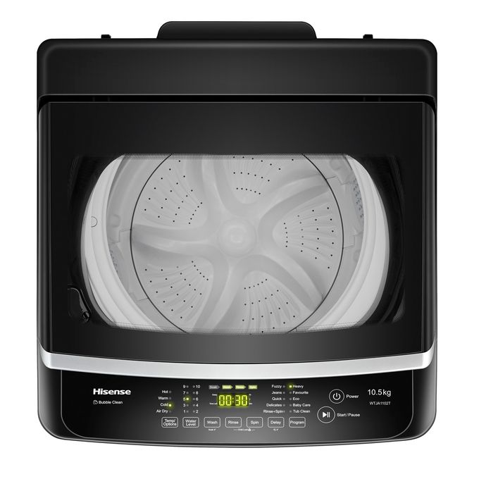 Hisense WTJA802T 8Kg Top Load Washing Machine, Silver - Image 3