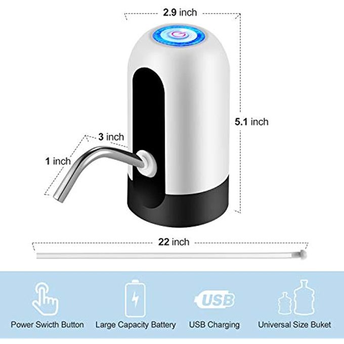 Electric Automatic Water Dispenser Pump Rechargeable White - Image 5