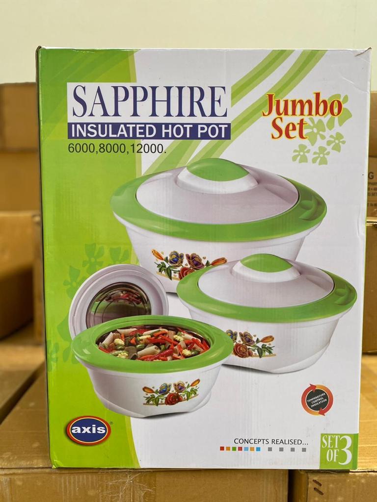 Main image of 3pcs sapphire insulated hot pot