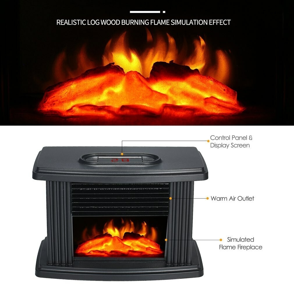 1000W Electric Fireplace Heater With E Control - Image 2
