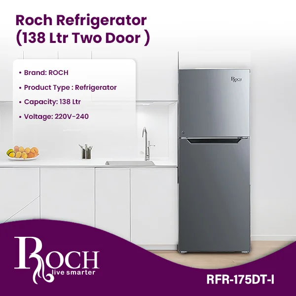 Roch RFR-175DT-I 138L Double Door Fridge – 138 Litres, Double Door - Image 3