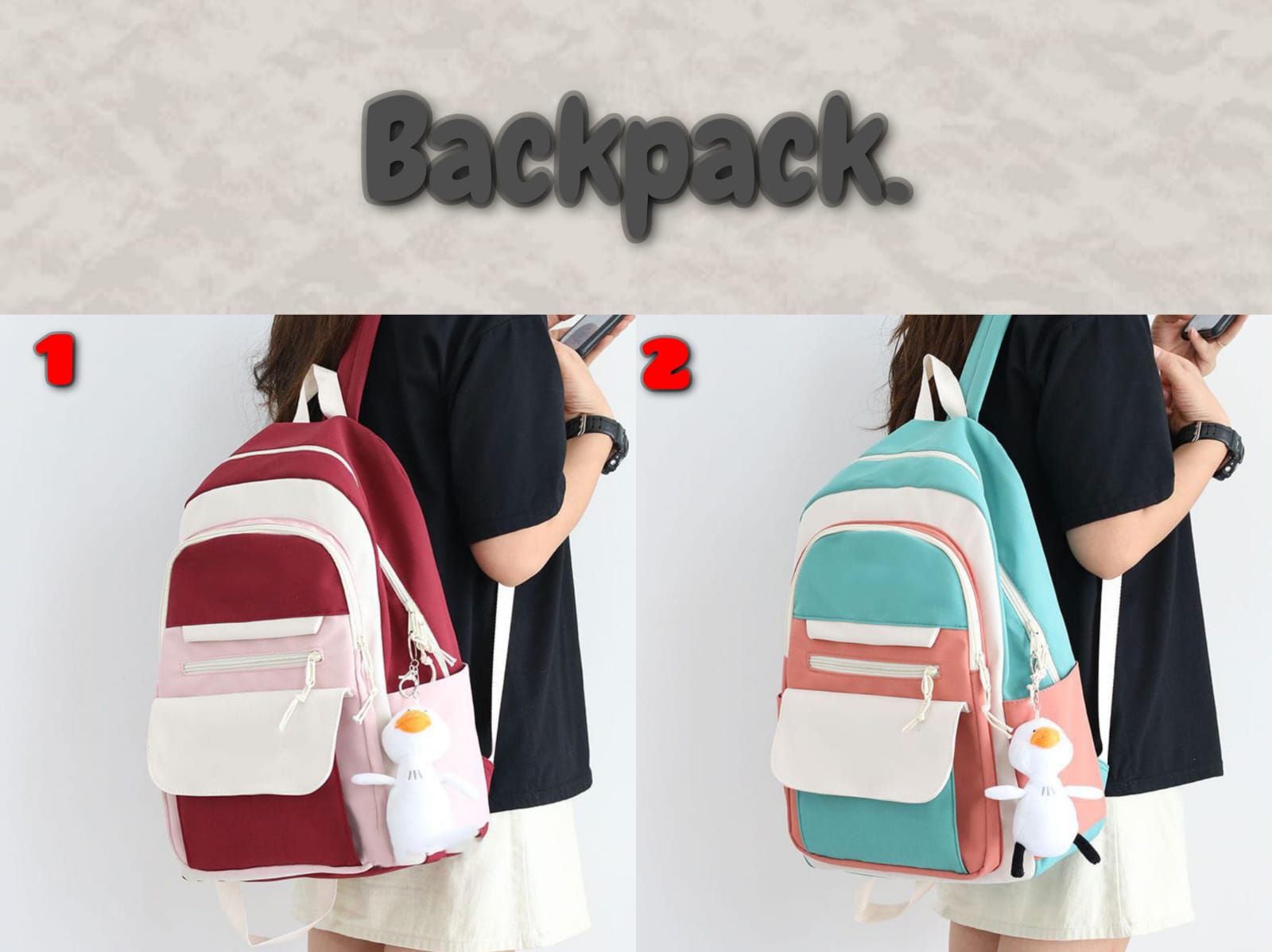 Unisex Backpack🔥| collage bags - Image 2
