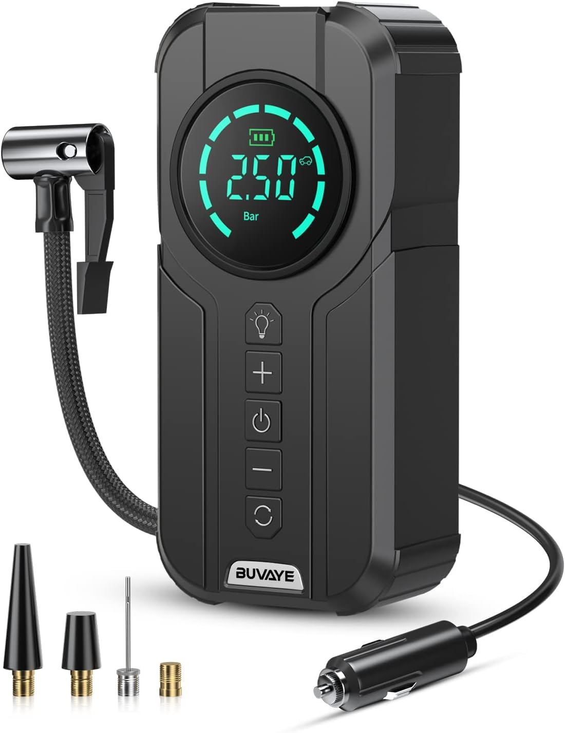 car cigar lighter powered Portable Smart Air Pump - Image 2