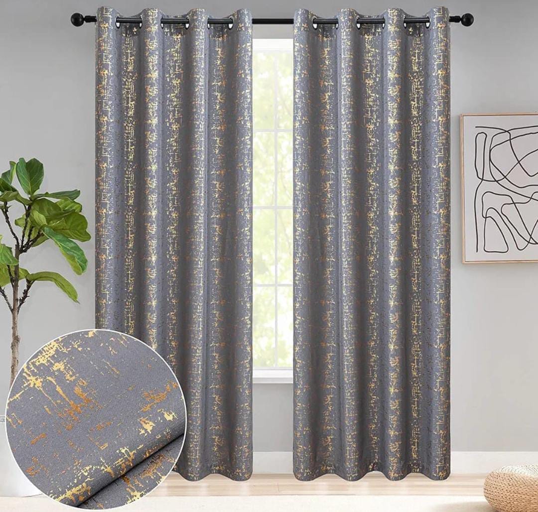 Quality Curtains With Sheer 3pcs Set Light Grey - Image 3