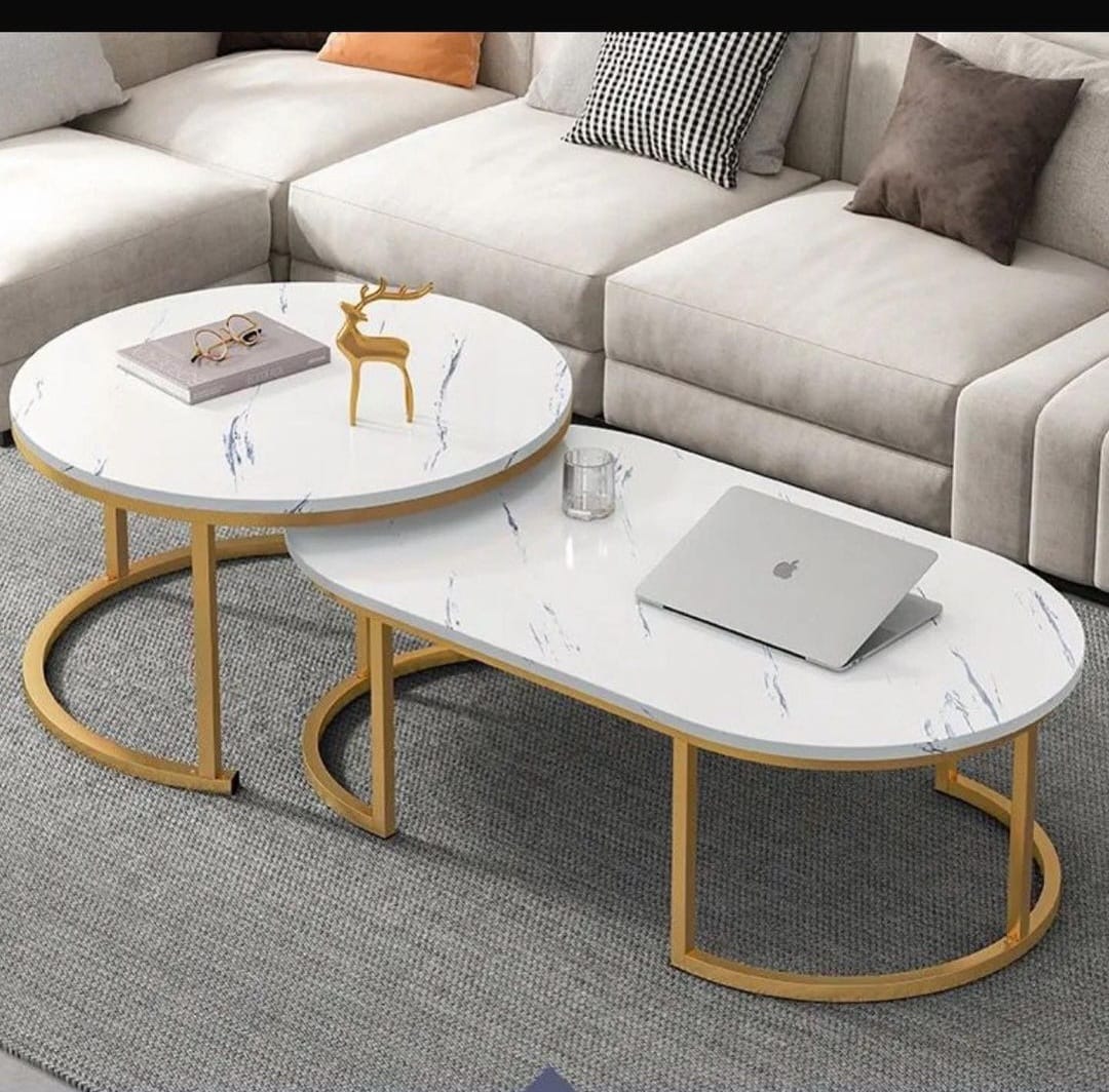Main image of Glass Top Nesting  Coffee Table set(2pcs)