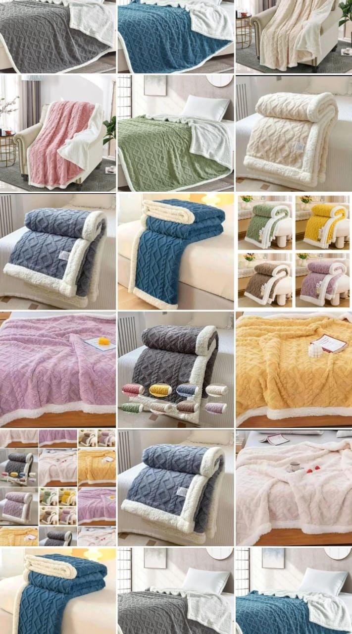 SHERPA WOOLEN FLEECE BLANKET