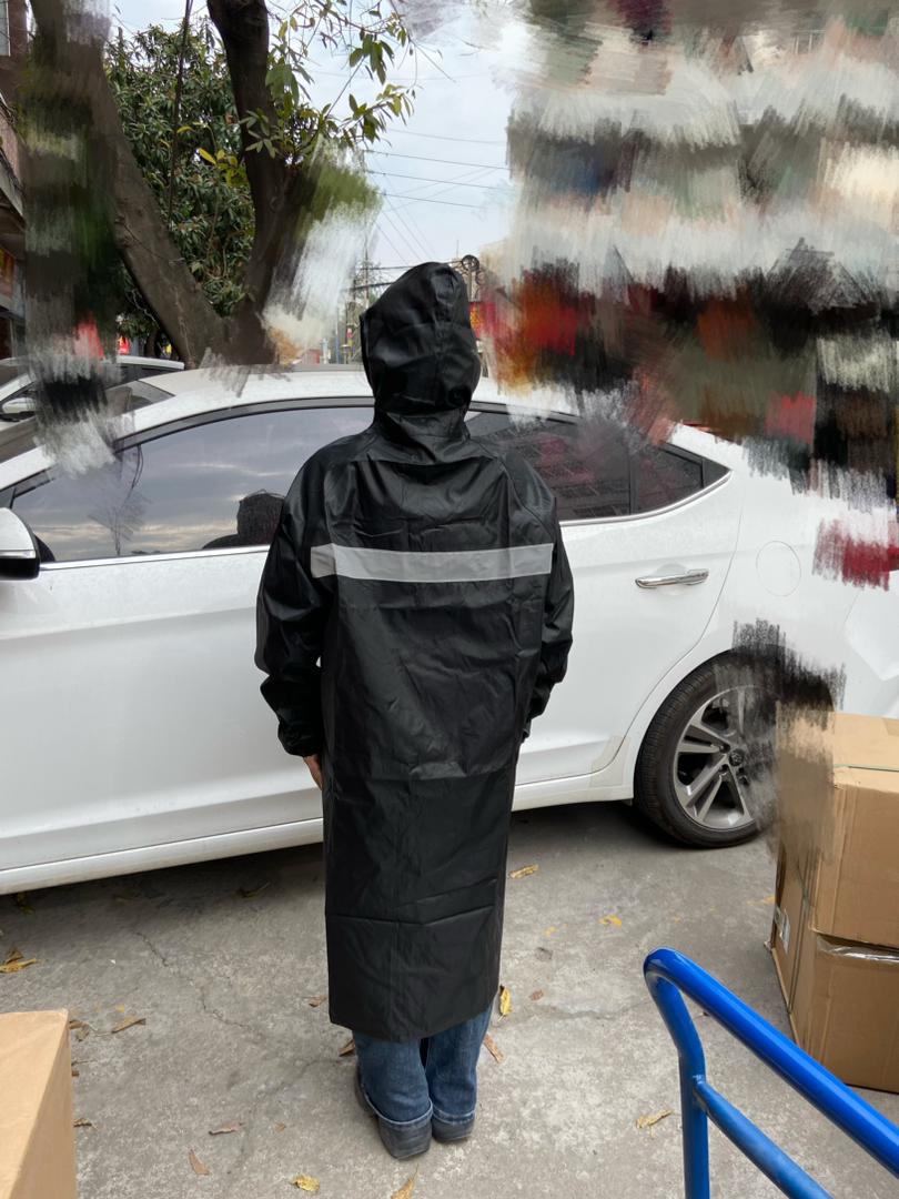 Top quality rain coat adult size - Back view