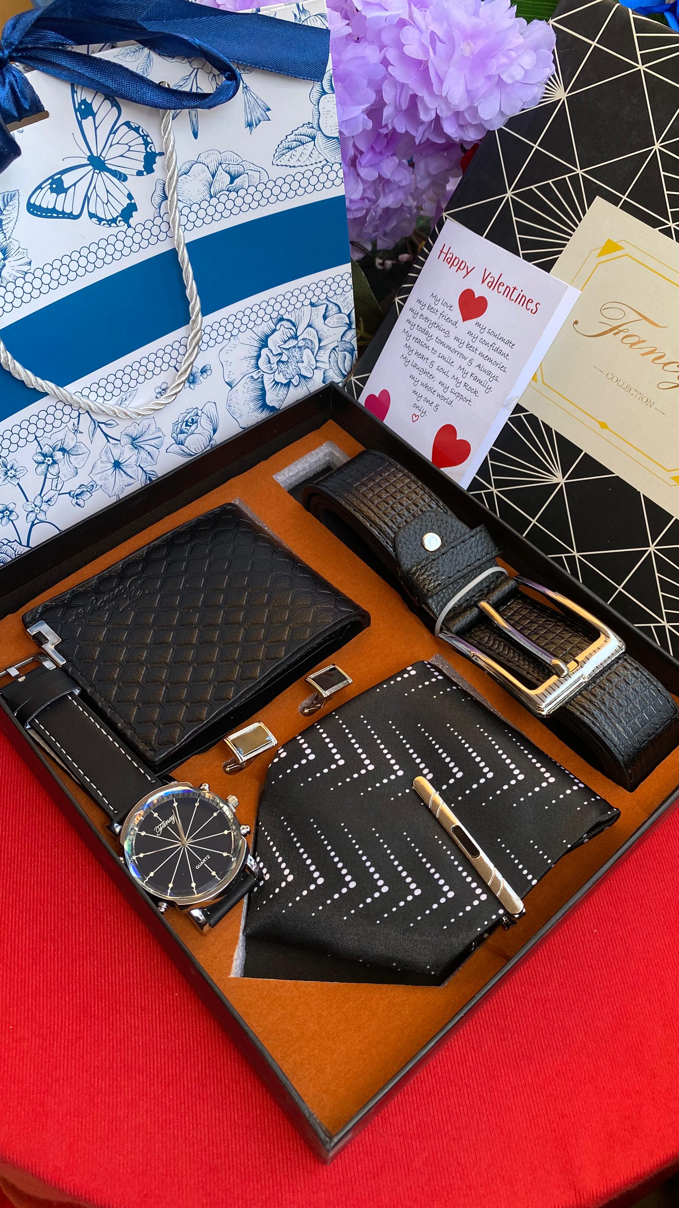 MEN VALENTINES GIFT PACK  Includes Tie,Belt ,Watch,Wallet,Cufflinks - Image 4