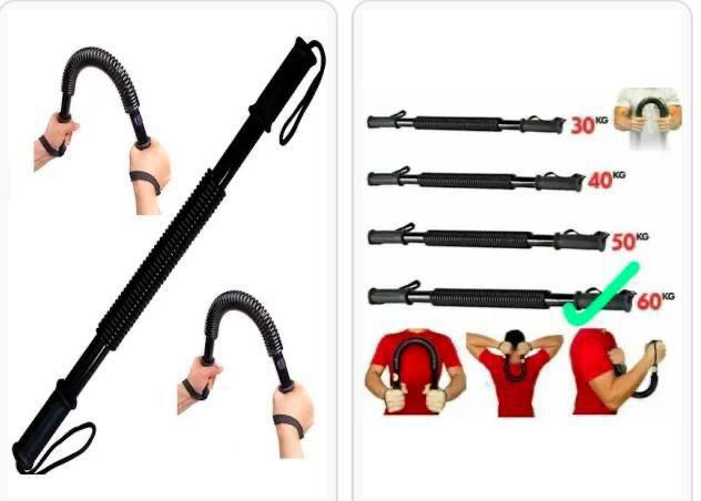 60kg power Twister Spring Rod For Arms, Chest Workout/Strength