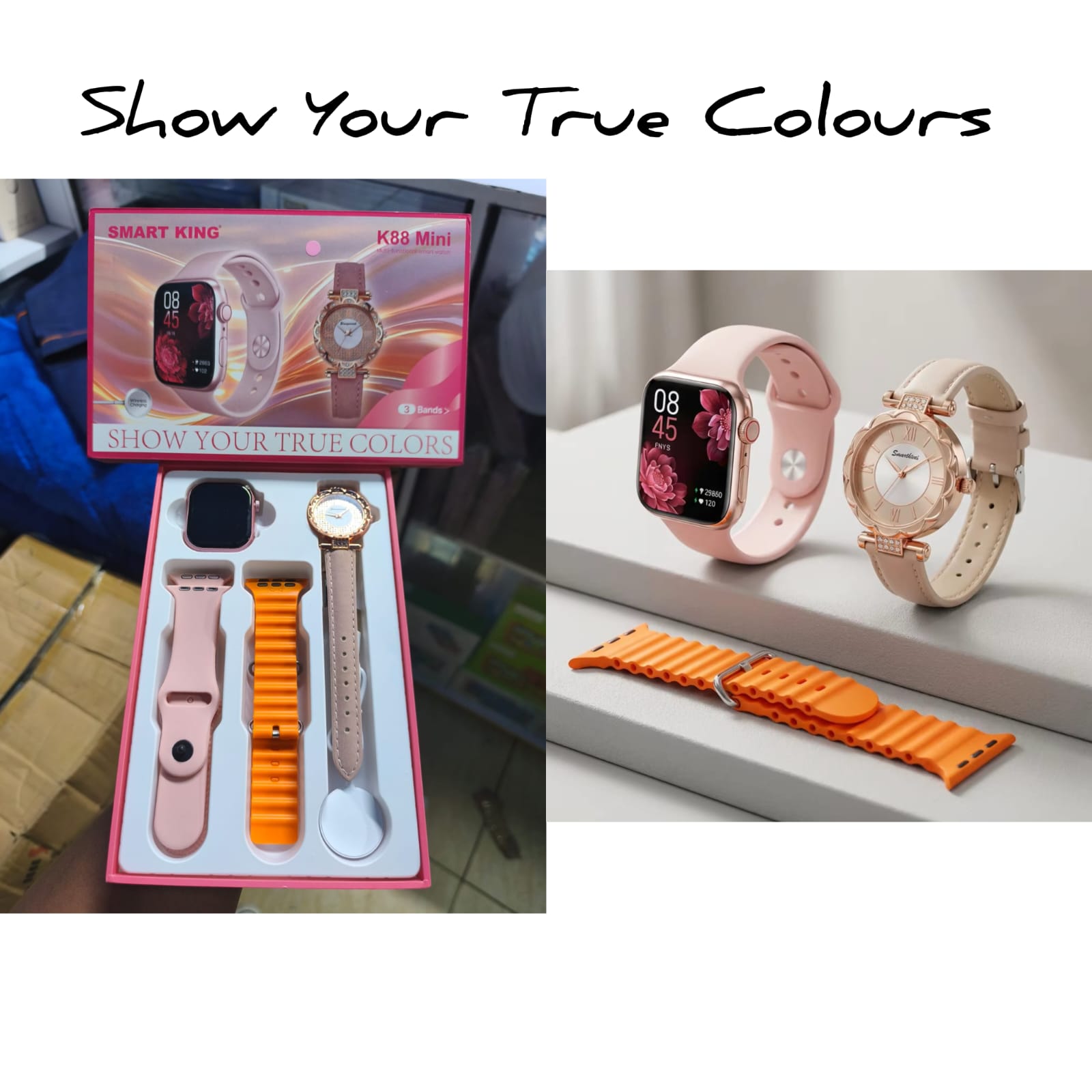 *K88 Smart Watch plus Wrist Watch Set*