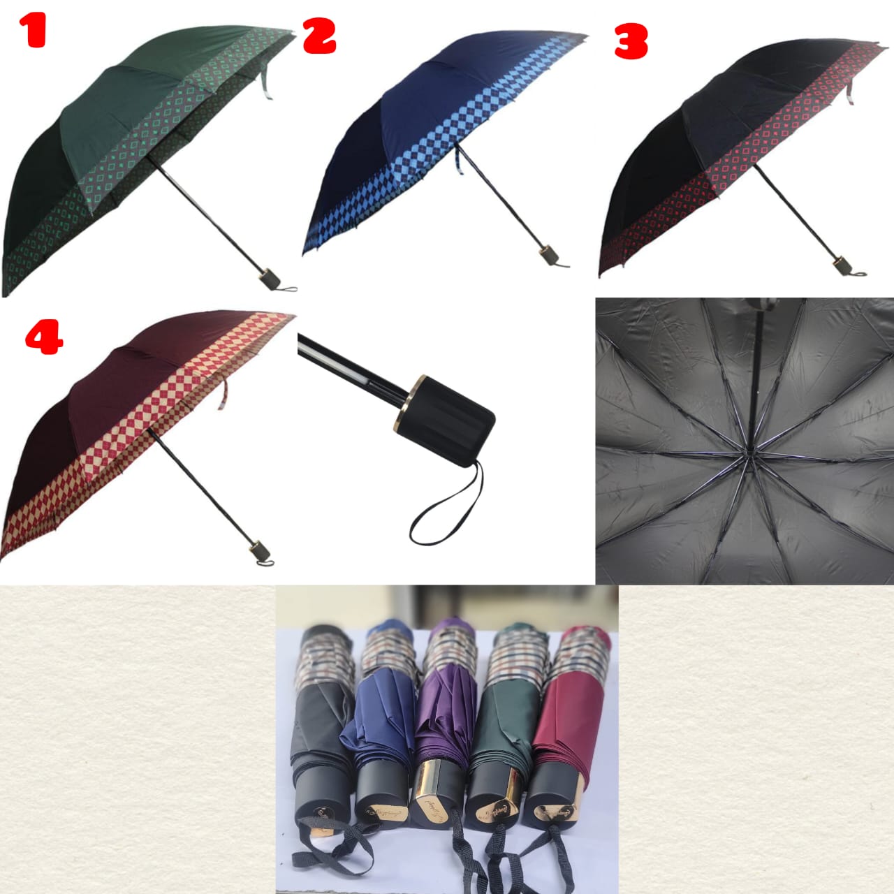*Strong Purse Sized Checked Umbrellas*  ▪️Foldable to fit in a purse.  ▪️ *Offer price:ksh.480*‼️