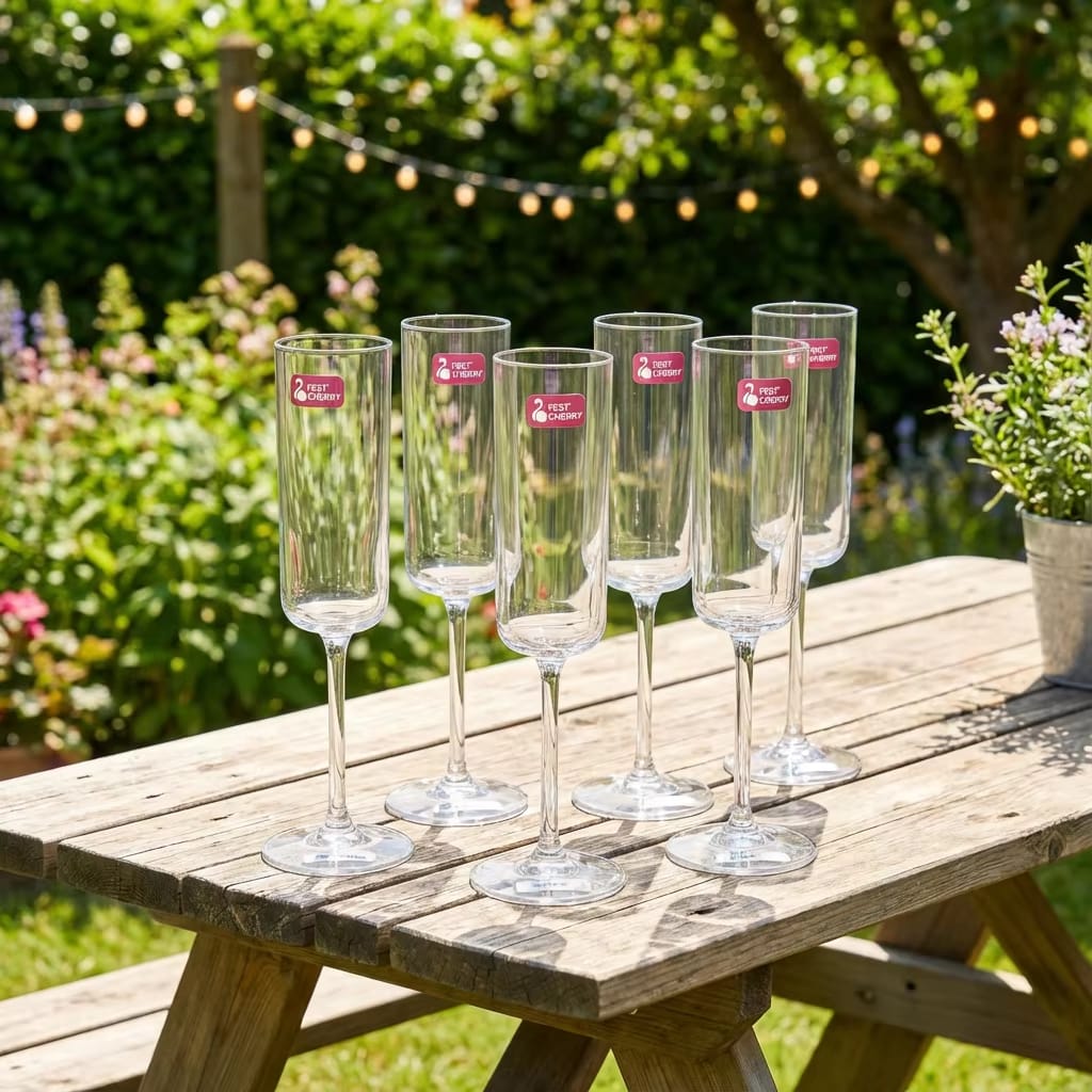 *Champagne Flute Glasses*  ▪️Comes as a set of 6 pcs. ▪️Capacity 175ml. ▪️Offer price:ksh 750‼️