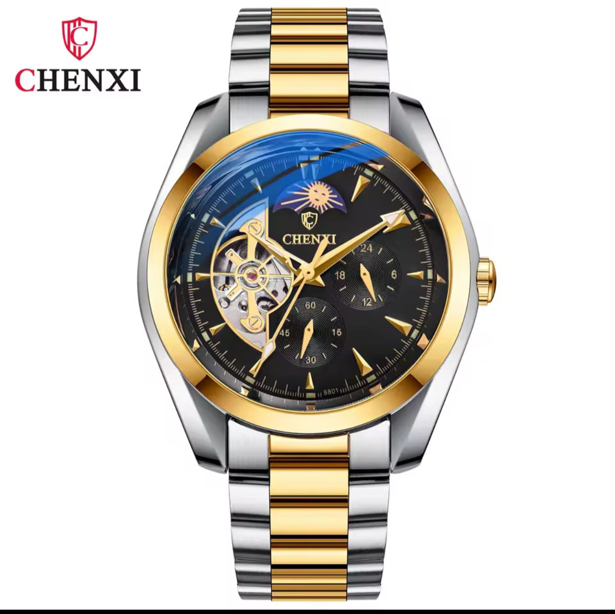 _*OLEVS CHRONOGRAPH GENTS #3673 KSH 3,500*_  ✳️Chronograph Movement ✳️Battery powered  ✳️Luminous  ✳️Moon Phase function  ✳️Date display  ✍️✍️Engraving services available ✍️✍️ - Image 5
