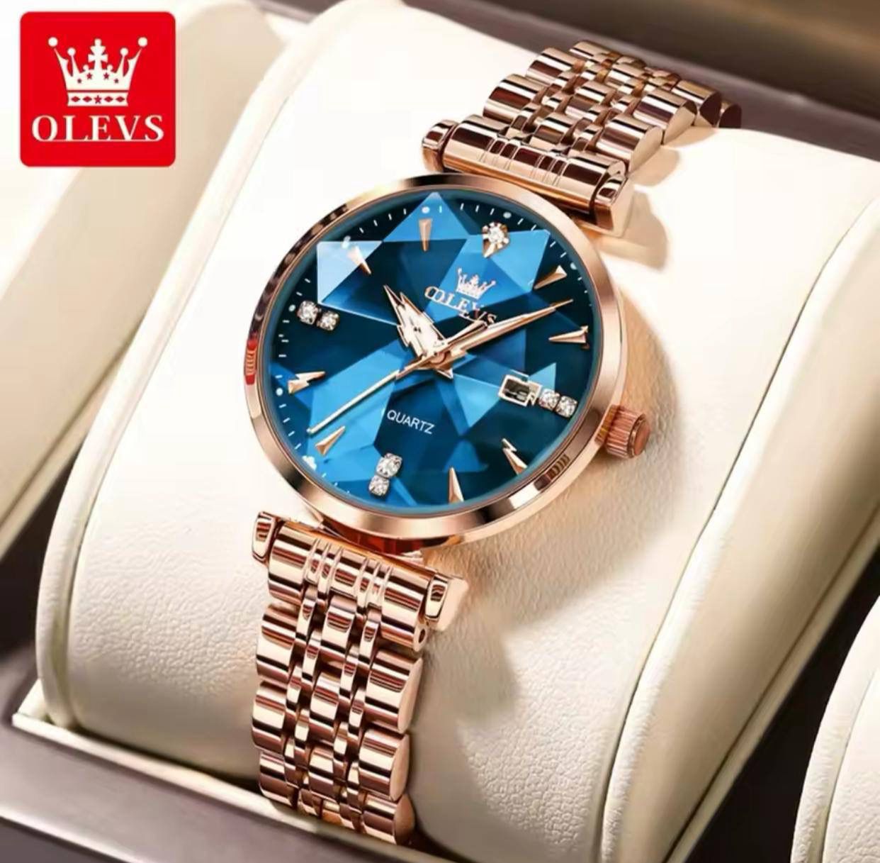 🔥🔥 OLEVS GENTS WATCH  #5609🔥🔥 *KSH 2500*  ✳️Day and date display ✳️Water resistant  ✳️stainless steel ✳️Battery powered   ✅4 color options  ✍️✍️Engraving services available ✍️✍️ - Image 5