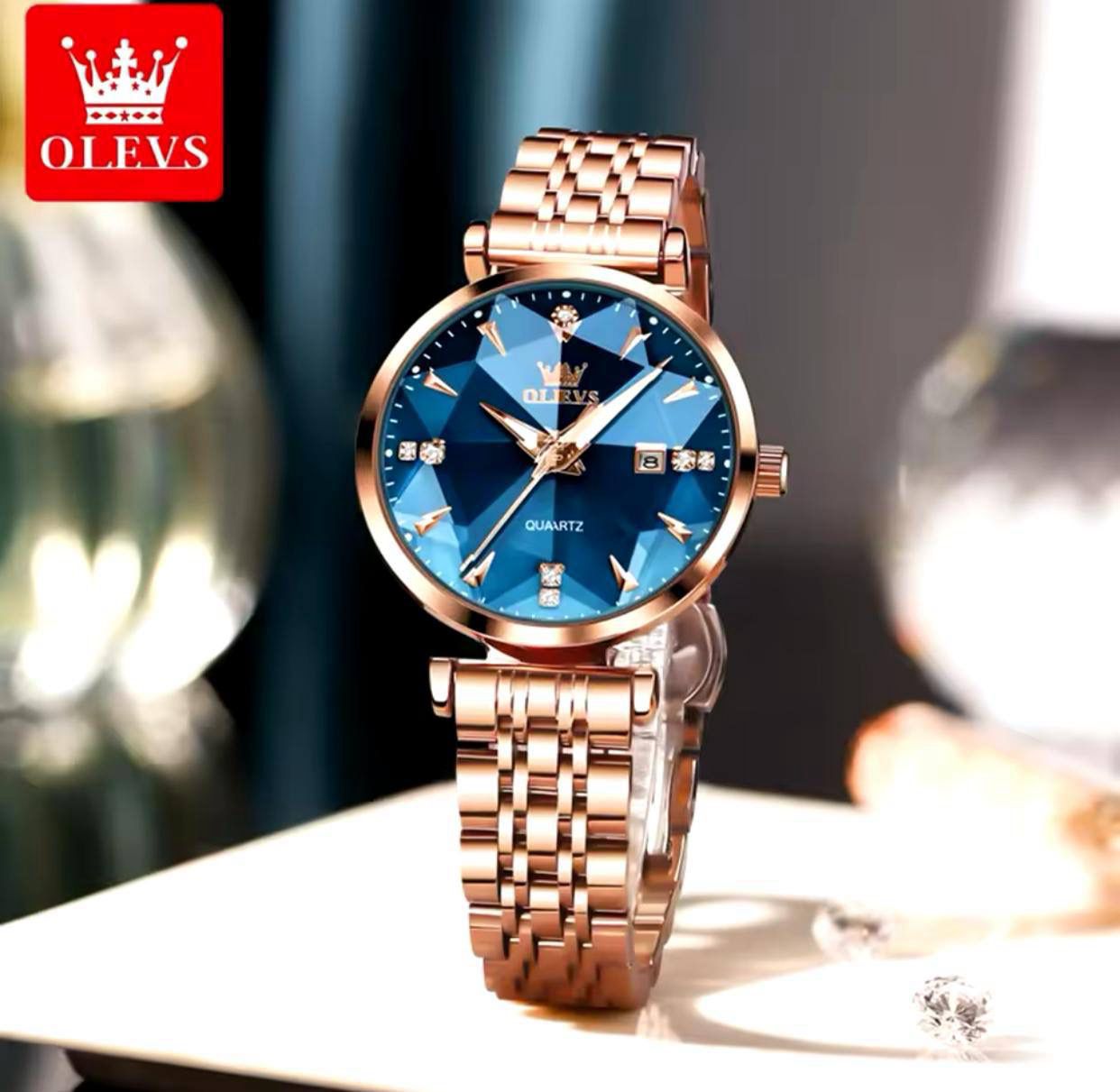 🔥🔥 OLEVS GENTS WATCH  #5609🔥🔥 *KSH 2500*  ✳️Day and date display ✳️Water resistant  ✳️stainless steel ✳️Battery powered   ✅4 color options  ✍️✍️Engraving services available ✍️✍️ - Image 4