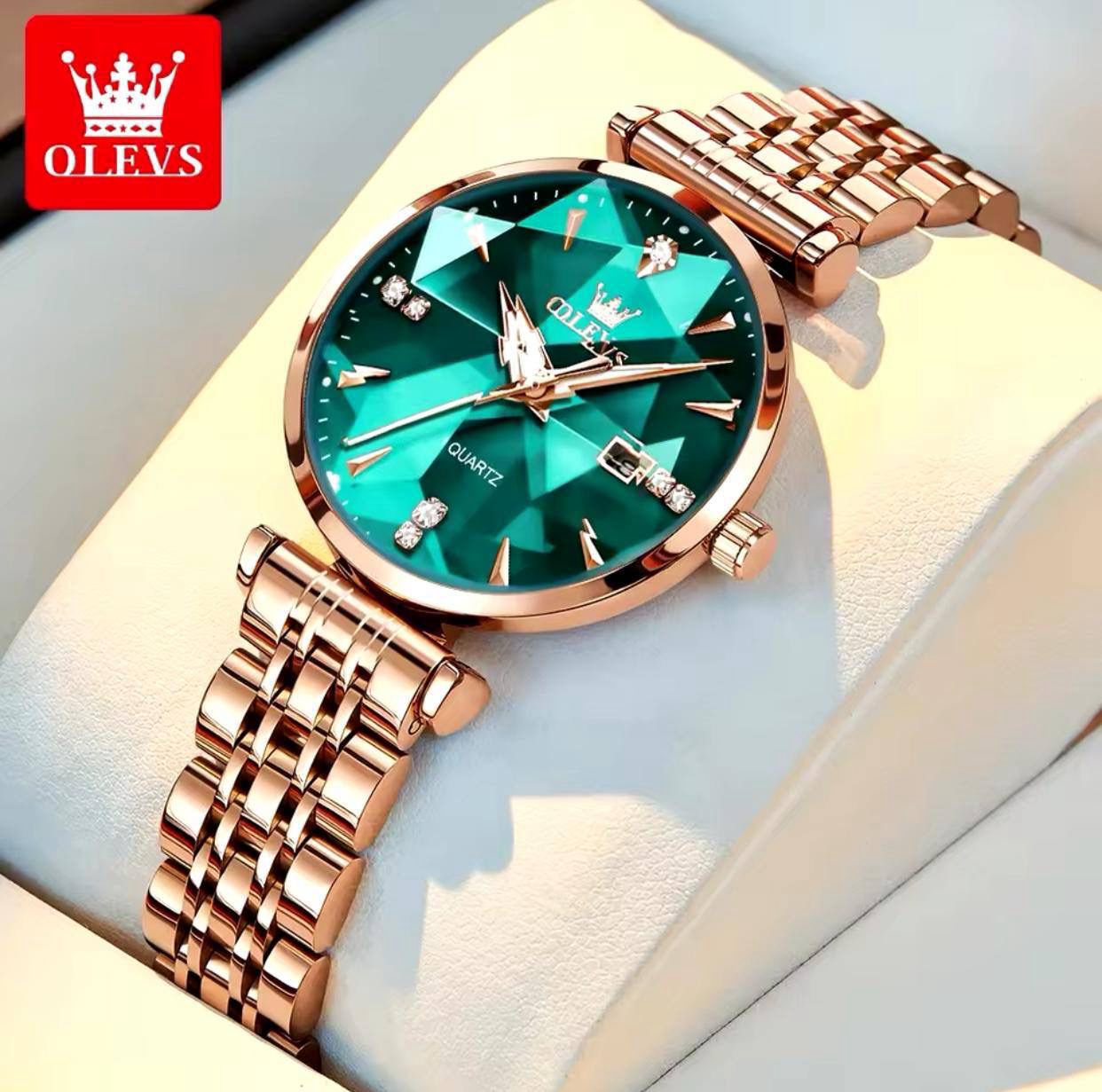 🔥🔥 OLEVS GENTS WATCH  #5609🔥🔥 *KSH 2500*  ✳️Day and date display ✳️Water resistant  ✳️stainless steel ✳️Battery powered   ✅4 color options  ✍️✍️Engraving services available ✍️✍️ - Image 3