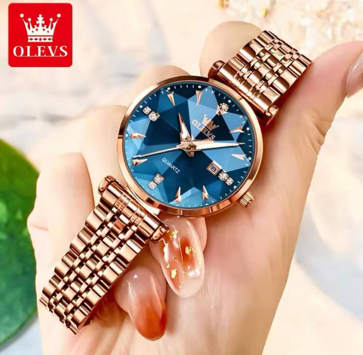🔥🔥 OLEVS GENTS WATCH  #5609🔥🔥 *KSH 2500*  ✳️Day and date display ✳️Water resistant  ✳️stainless steel ✳️Battery powered   ✅4 color options  ✍️✍️Engraving services available ✍️✍️ - Image 2