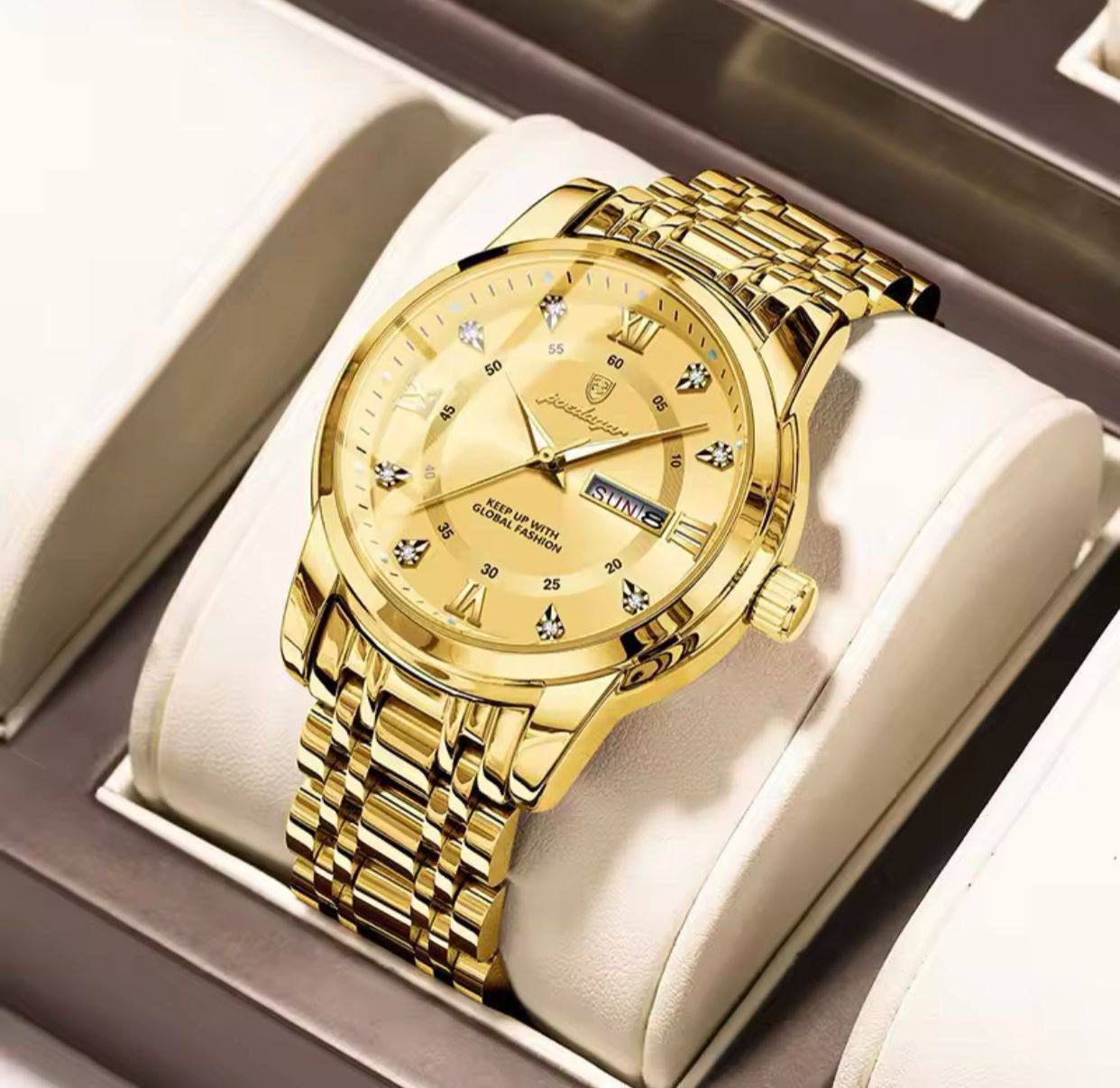 ⌚️POEDAGAR GENTS WATCH #936 *KES 2600*⌚️  *️⃣Day&Date display  *️⃣Battery powered  *️⃣Stainless steel *️⃣Water resistant