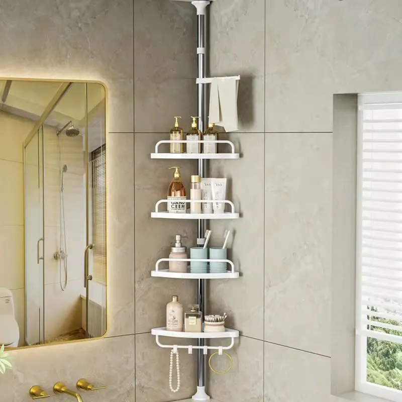4 Tier Adjustable Telescopic Multi-Corner Shelf Organiser