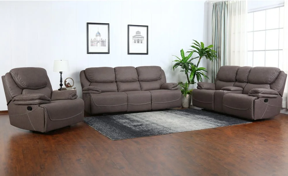 RAFIKI 7 SEATER RECLINER SOFA- GREY