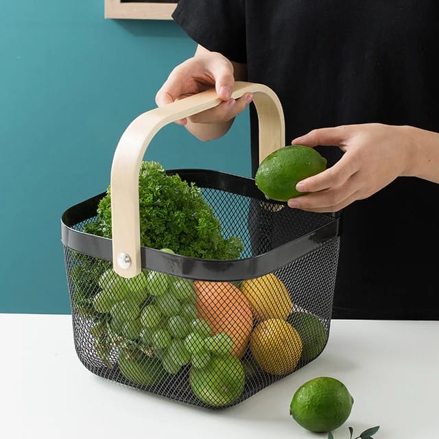 Mesh Storage|fruit basket with handles - Image 2