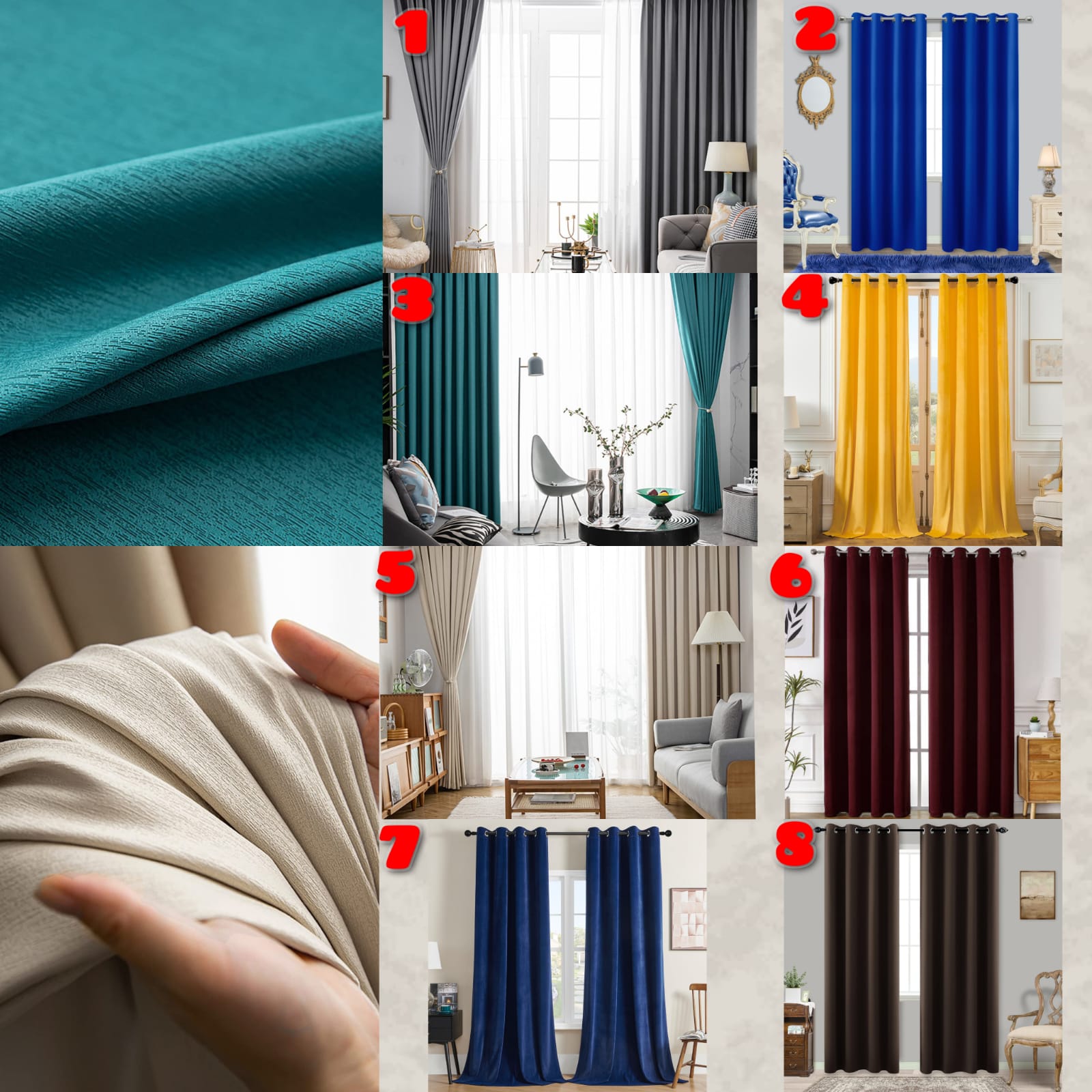 Quality Curtains With Sheer 3pcs Set Light Grey - Image 4