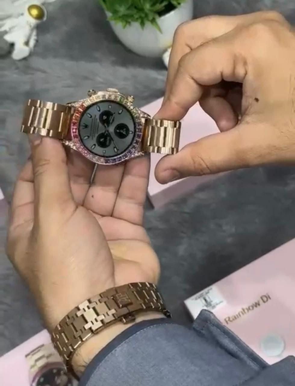 Rolex smartwatch unisex Rainbow Di - Image 4