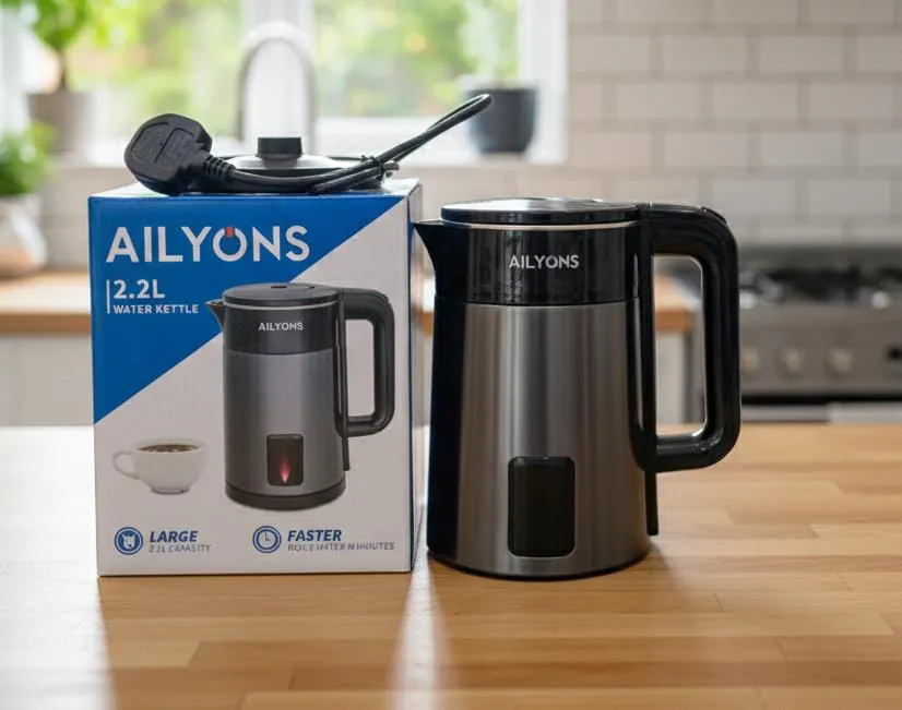 Main image of AILYONS 1500W 2.2L Energy Efficient Electric Water Kettle Heater Boiling Jug