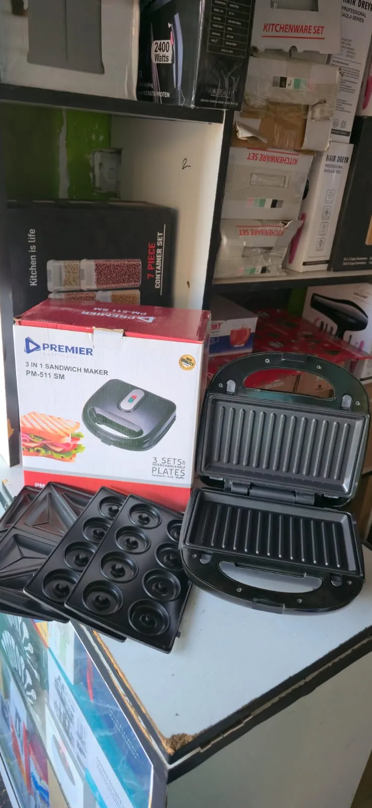 Premier 3 in 1 sandwichmaker,donut maker and waffle maker