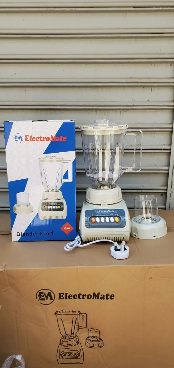 ElectroMate EM 2 In 1 POWERFUL Blender With Blender jug & Grinding Machine 1.5 Ltrs