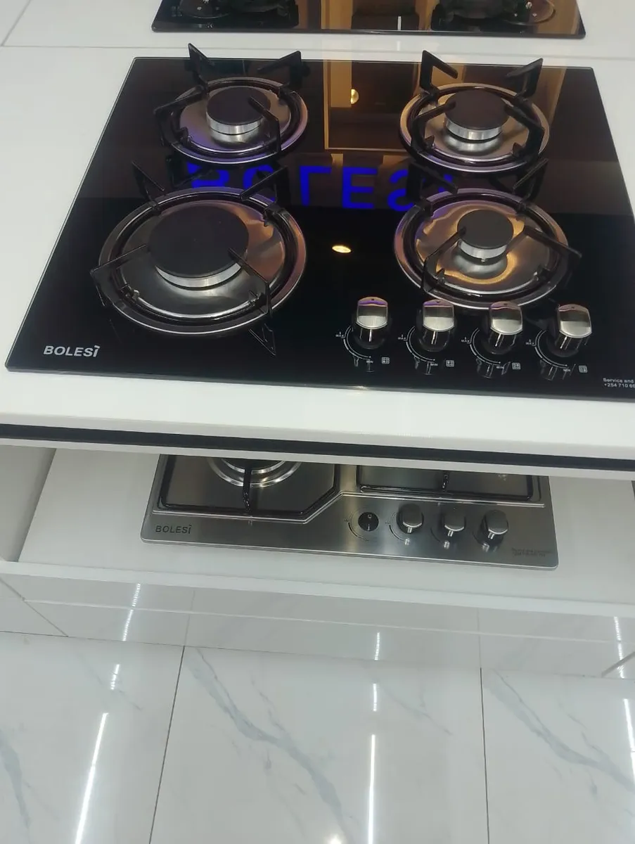 Bolesi hob 4 gas burners  inbuilt glass tampared gas hod - Image 2