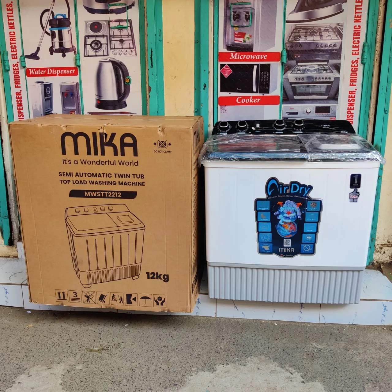 Main image of Mika Series Washing Machine, 12kg, Semi Auto Twin Tub, White