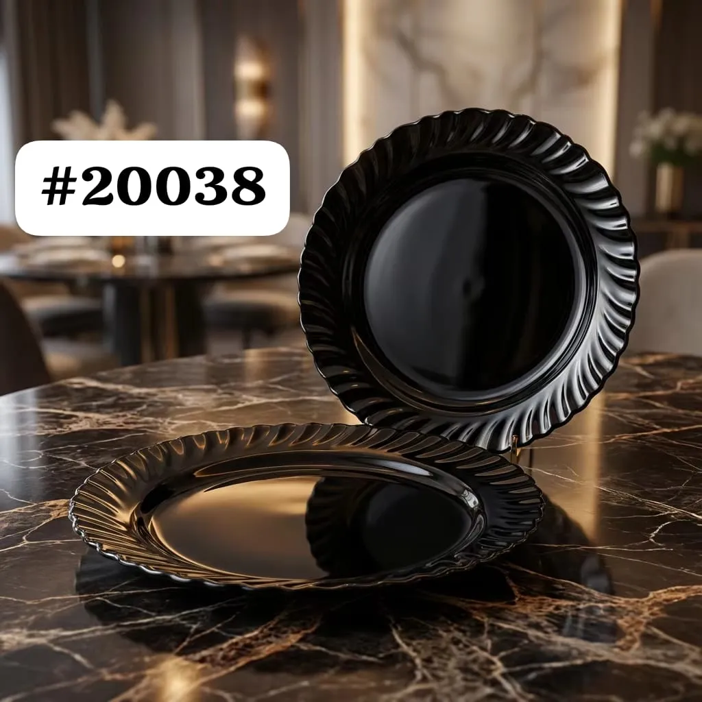 Black Dinner Plate 20038
