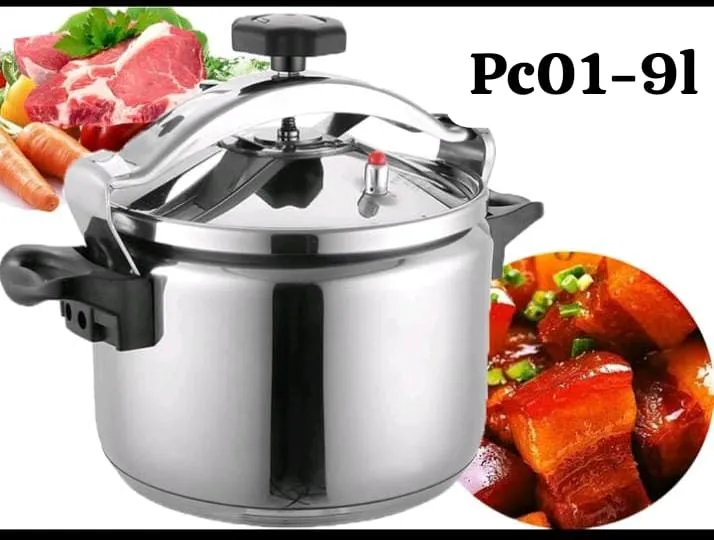 Main image of 🔥 Restocked 🔥ElectroMate  Pc01-9l Manual Pressure Cooker - Stainless Steel, Safe for All Stovetops, Ergonomic Handles, Fast Cooking