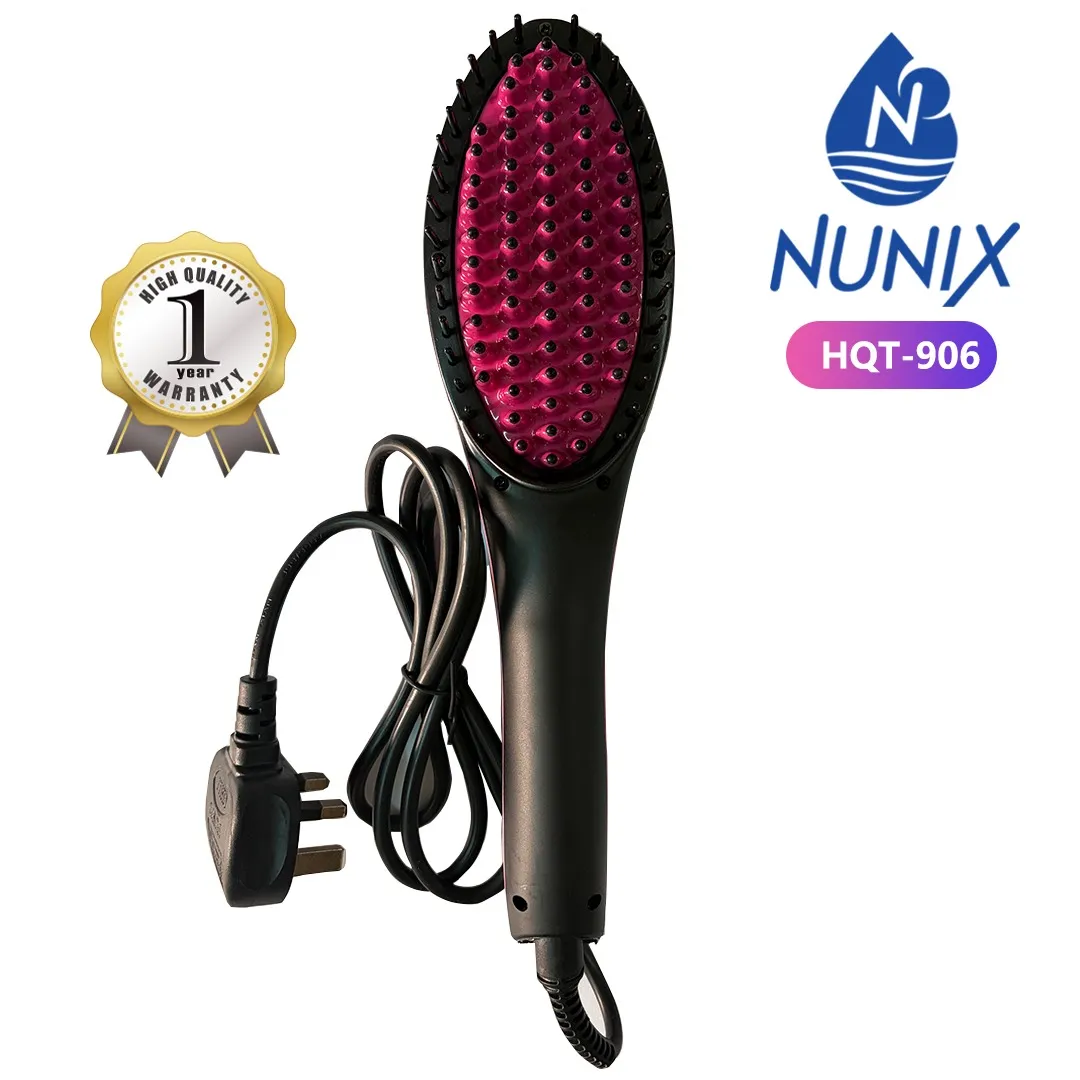 Nunix Hair Straightening Brush Comb Electric