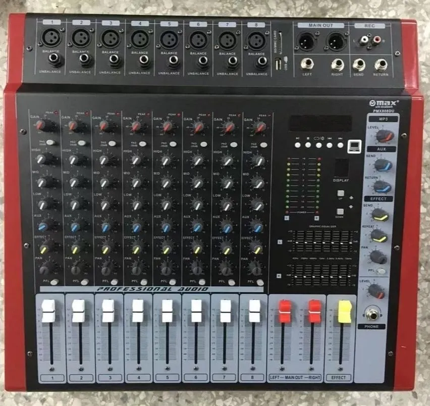 Max PMX808D 8 Channel Powered Mixer Mixing Console