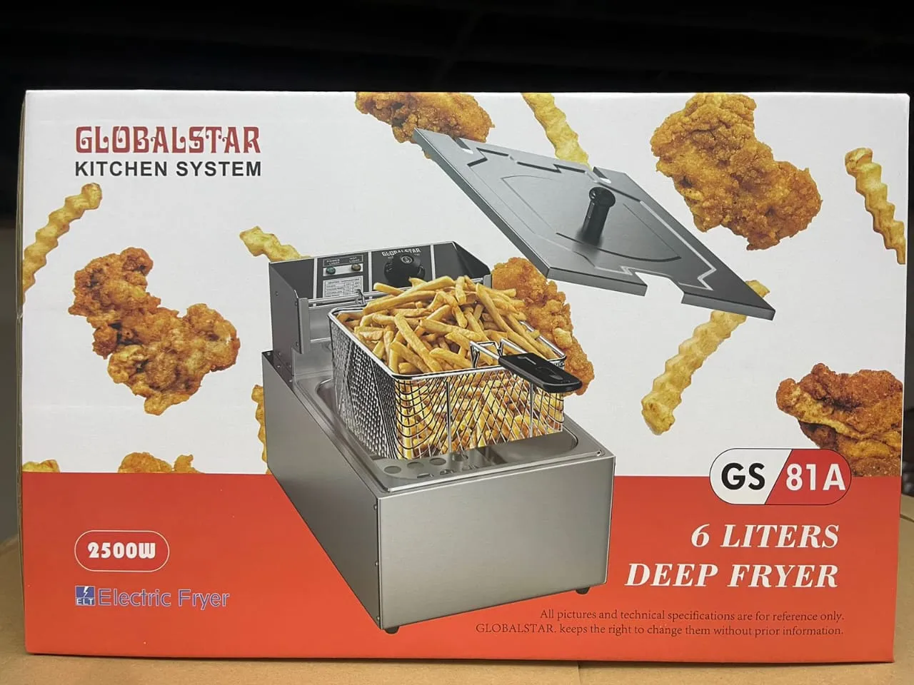 Globalstar Single Deep Fryer  GS-81A 6Litres Available