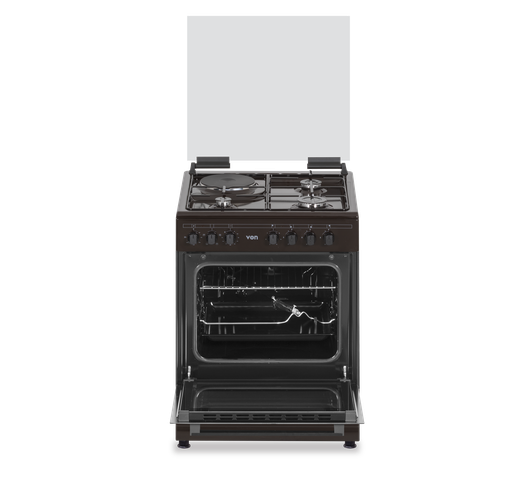 VON Cooker 3 Gas + 1 Electric - VAC6SV31UB Brown + Get a Free Simfer Apron & Mitten set - Image 4