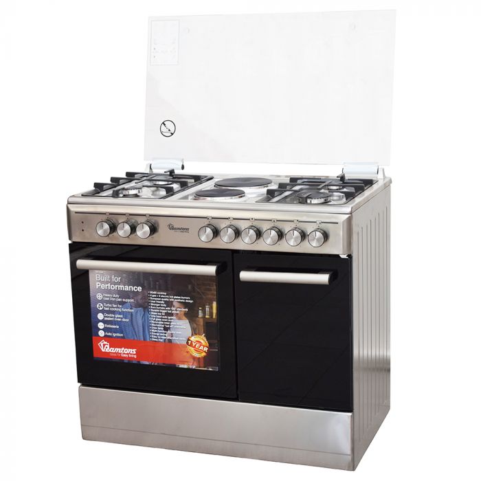 Ramtons RF/498 4 Gas + 2 Electric 90×60 Inox Standing Cooker