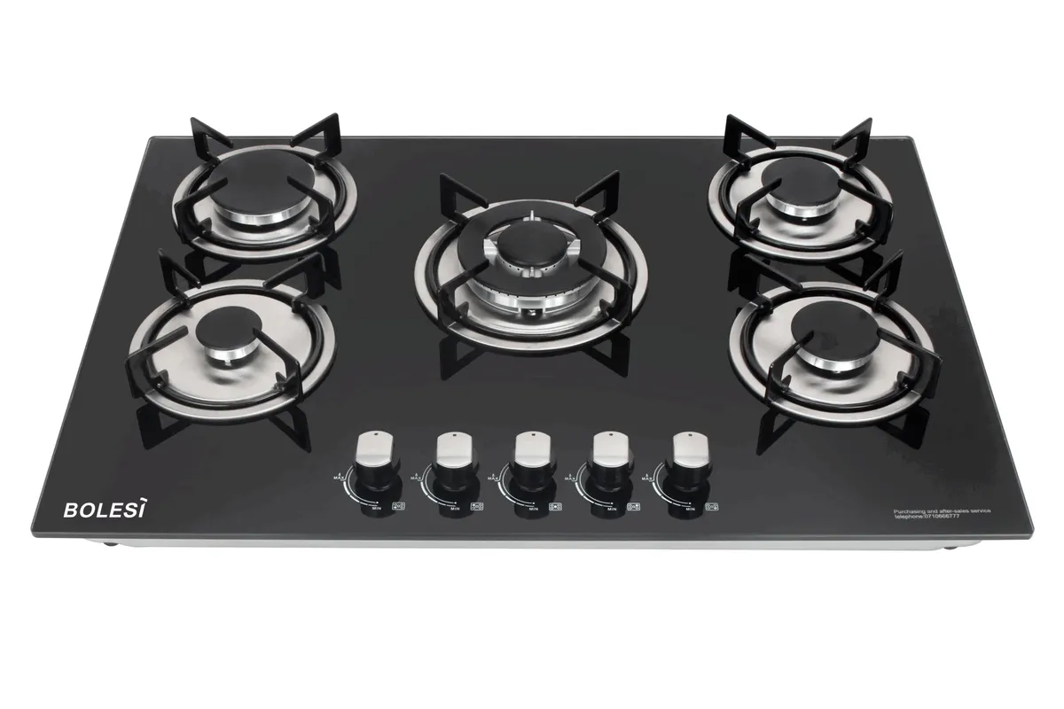 Bolesi inbuilt 5 burner full gas tampared glass cooker - Image 2