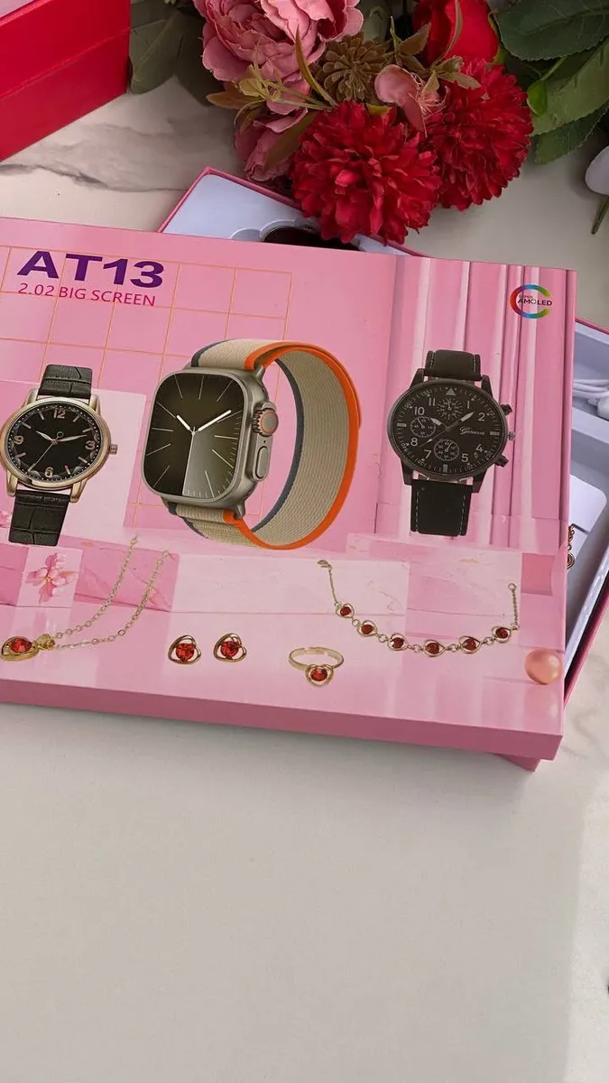 Crown AT13 Ladies Smart Watch with Jewellery Set - Image 4