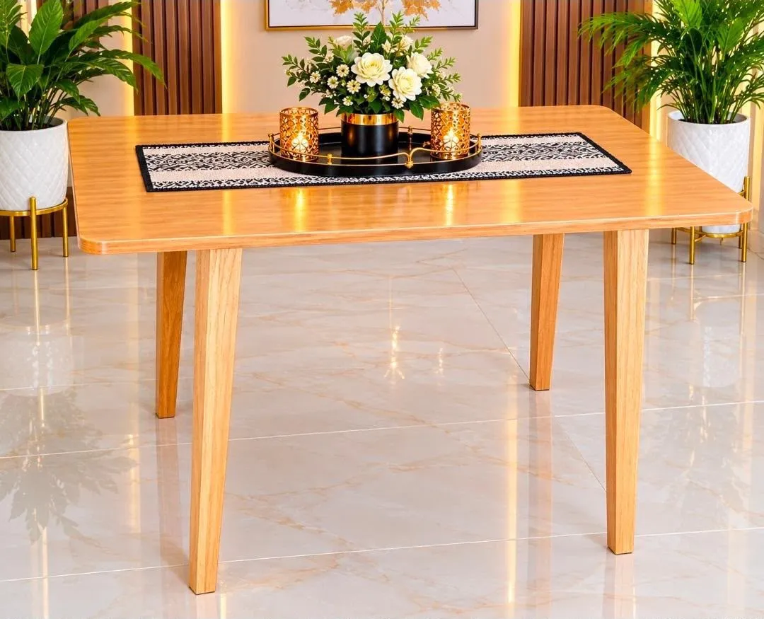 Rectangular Light Wood Dining Table