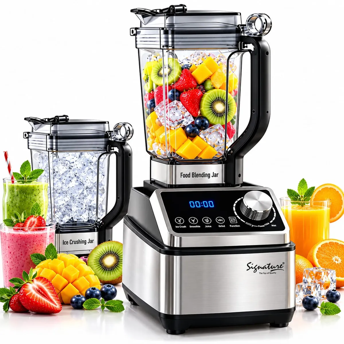 Signature SG-307 Professional Blender – 2000W, 2 Jars - Image 2