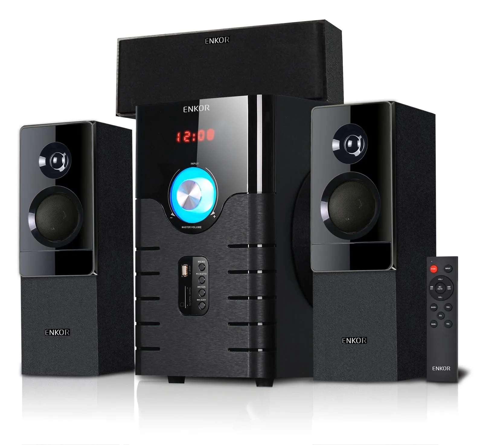ENKOR Multimedia Speaker System with Remote Control