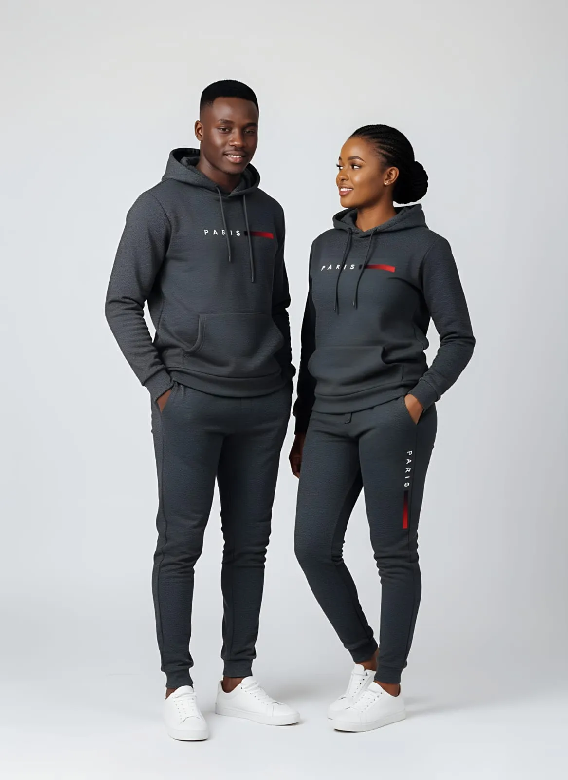 Beige Hoodie and Jogger Tracksuit Set