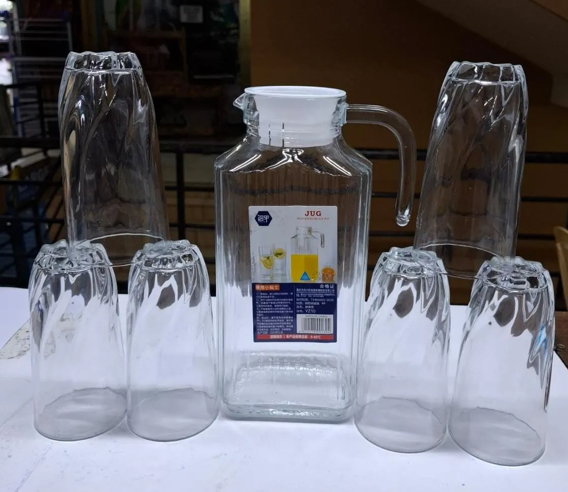1.8 L Glass Water Jug with 6 Glasses Set - Image 2